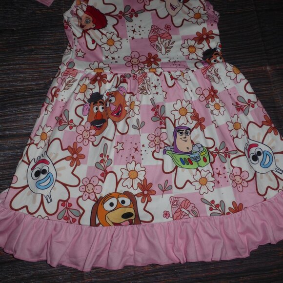 Boutique Toy Story Girls Sleeveless Ruffle Dress - Picture 4 of 5